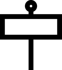 Rectangle Of Commercial Signal On A Pole Vinyl Cutting Svg File, Free Vectors File